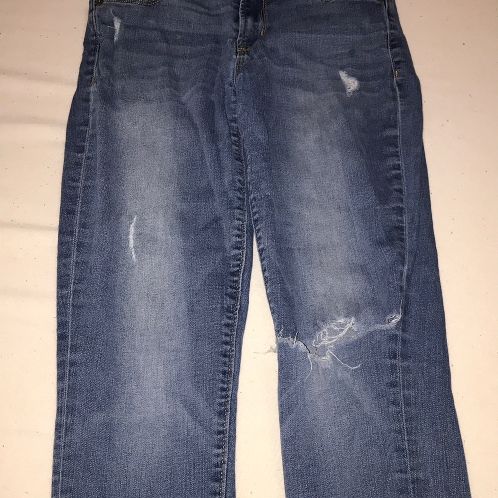 Old Navy Ripped Mid-Rise Rockstar Skinny Jeans